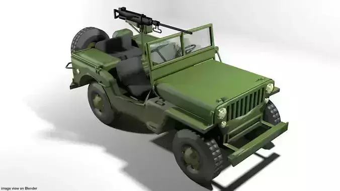 Armoured Car - Willys Jeep 3D model