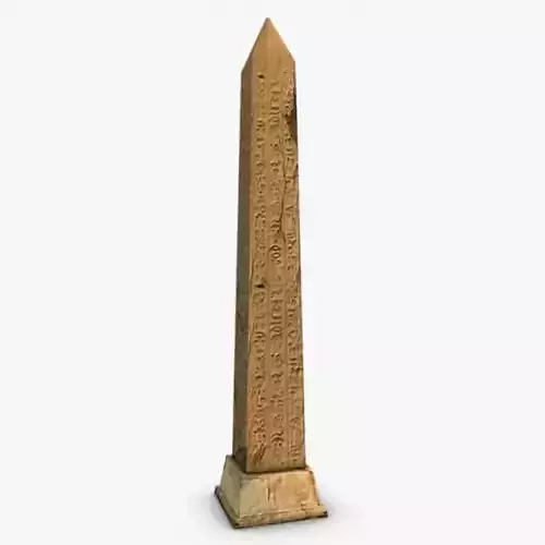 Low poly ancient obelisk Low-poly 3D model