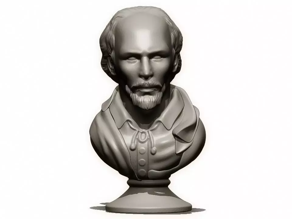 W Shakespeare Bust  3D print model_0