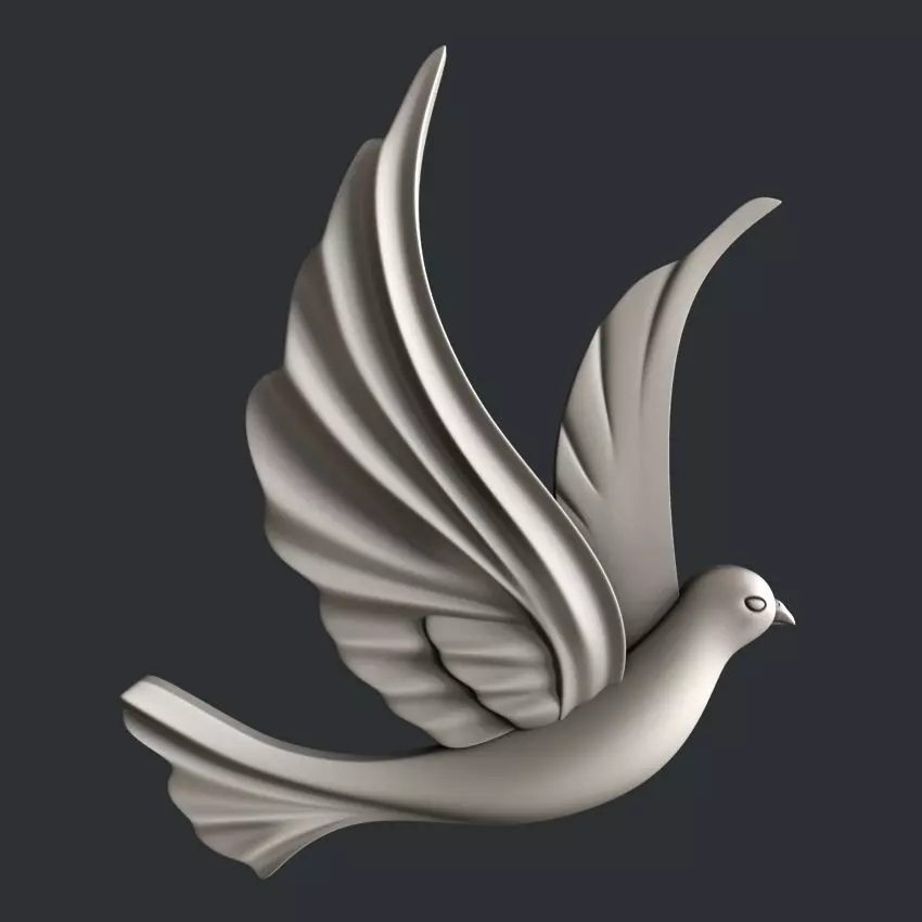 3d STL models for CNC dove 3D model_0