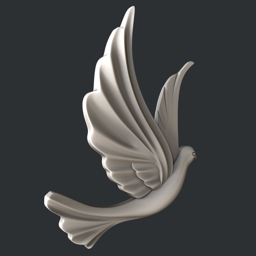 3d STL models for CNC dove 3D model_1