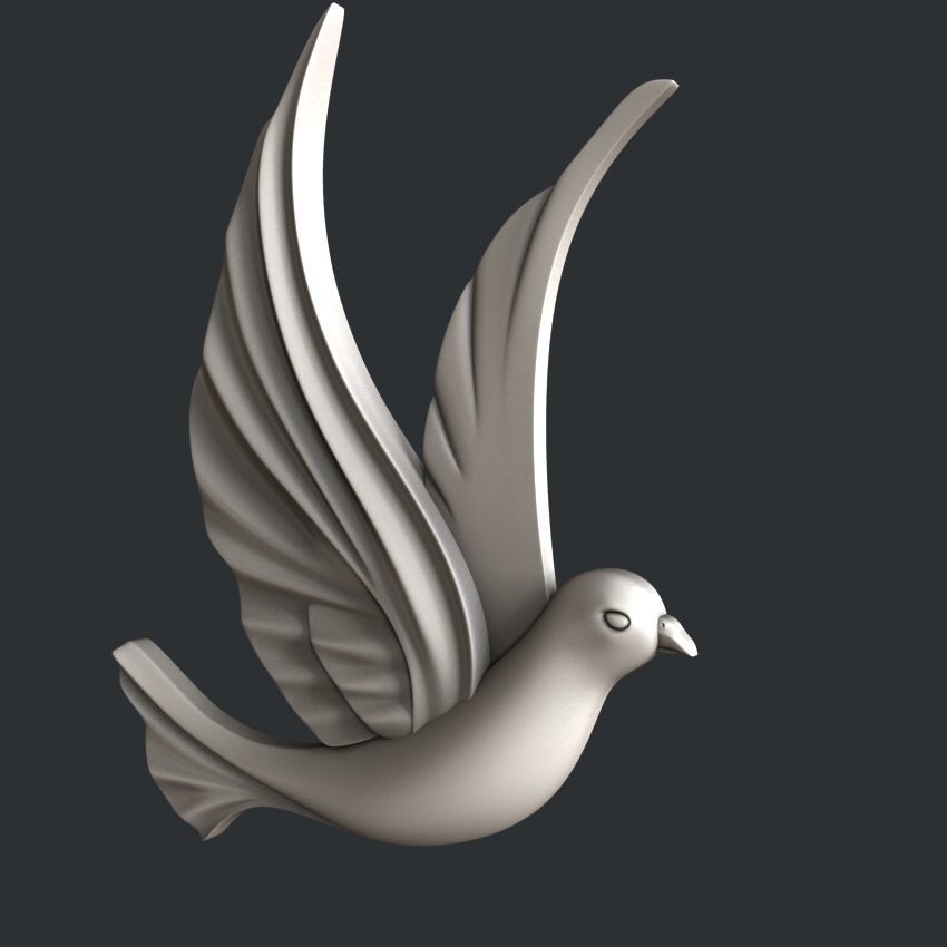 3d STL models for CNC dove 3D model_2