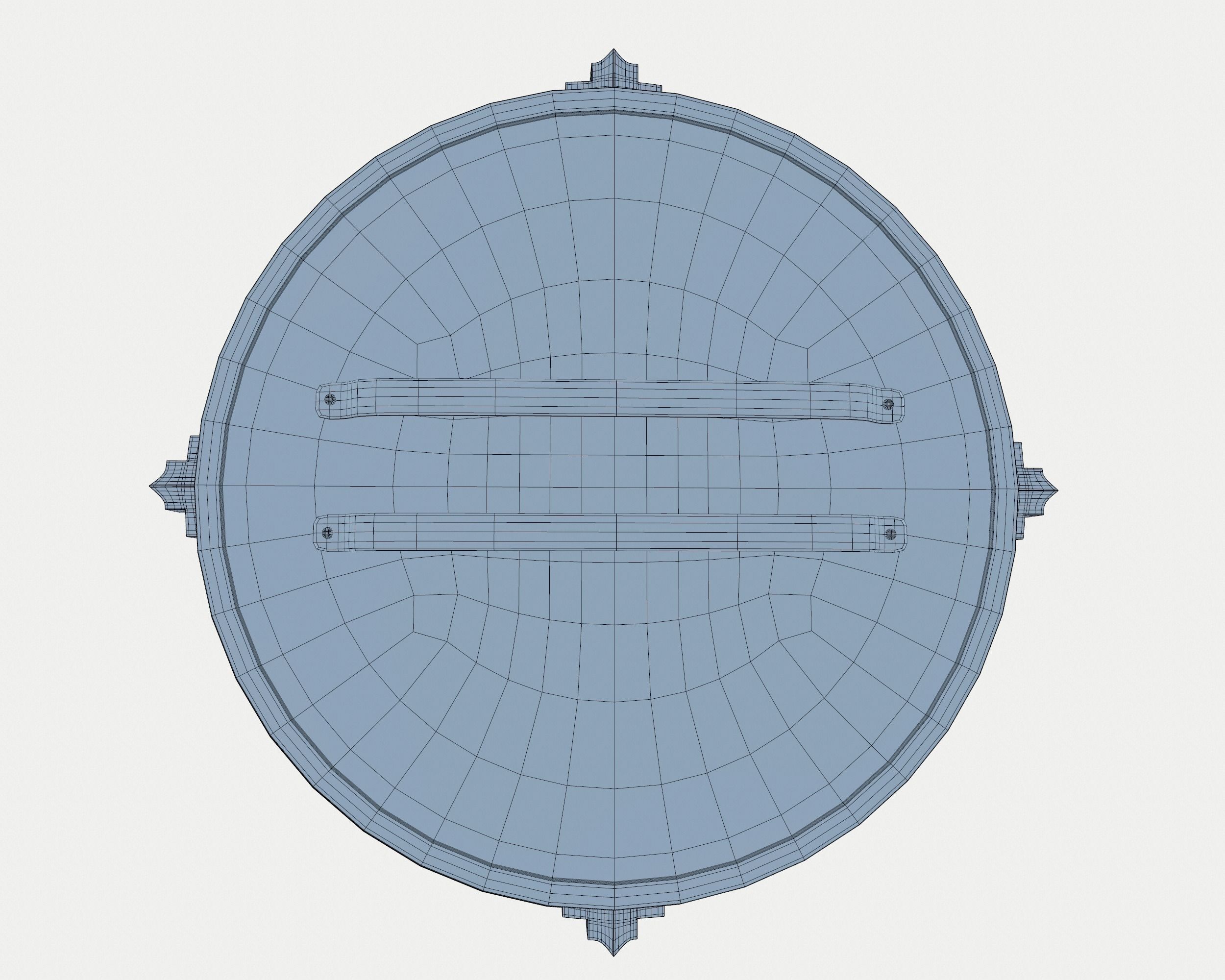 Shield Red Low-poly 3D model_10