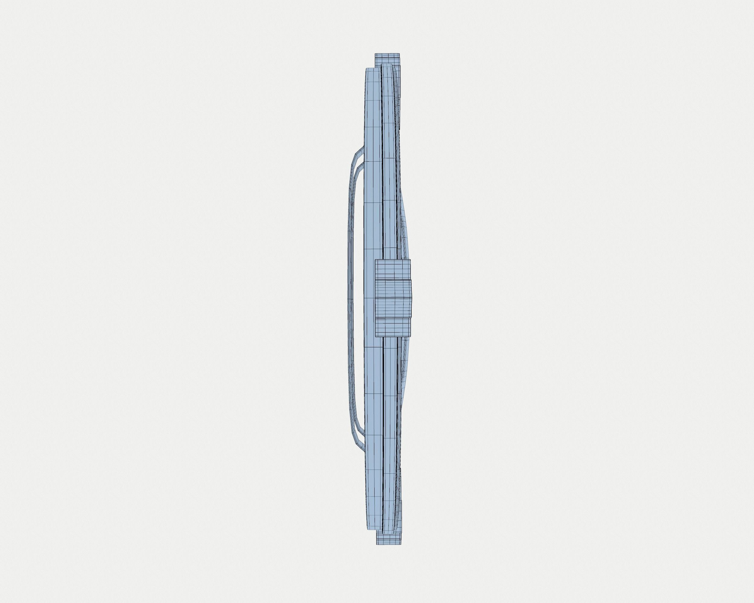 Shield Red Low-poly 3D model_12