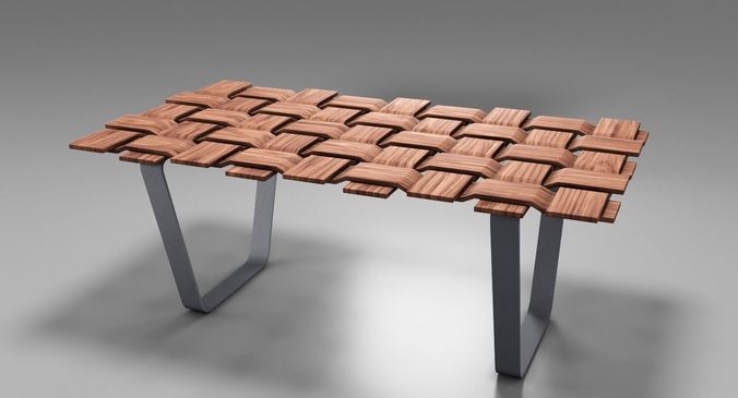 Checkmate Wooden Table 3D model