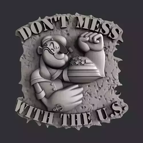 3d STL models for CNC Popeye 3D model