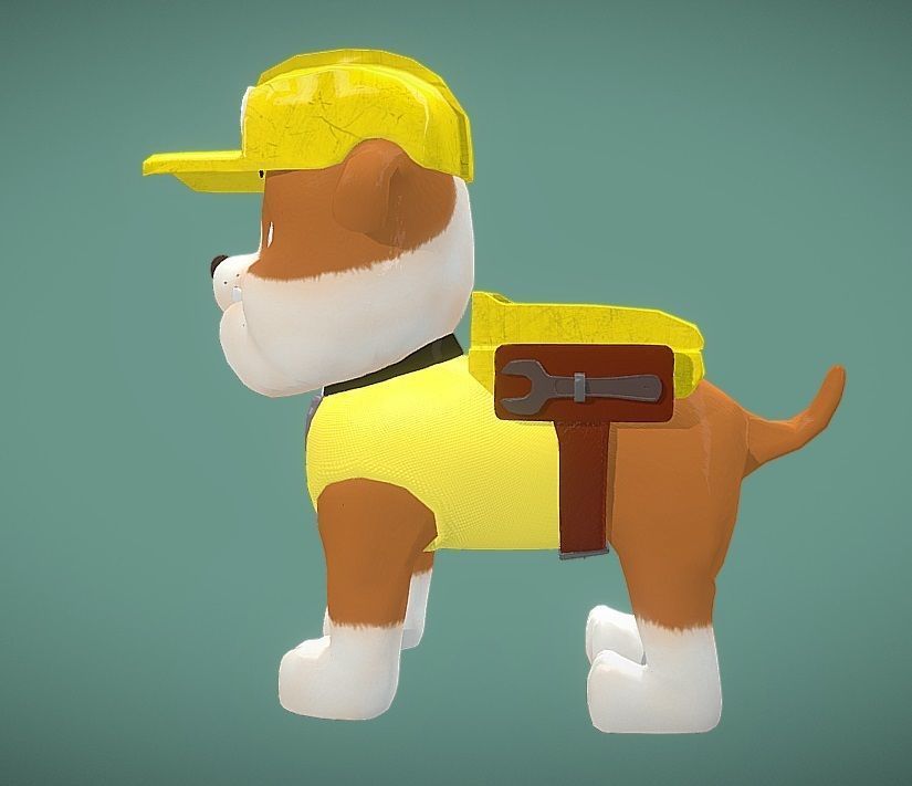 Rubble paw patrol Low-poly 3D model_2