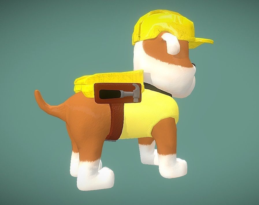 Rubble paw patrol Low-poly 3D model_3
