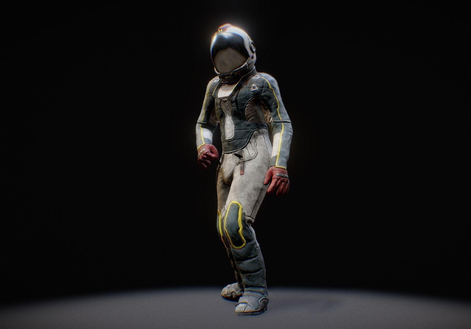 Astronauts - Game Ready man in space suit Low-poly 3D model_5