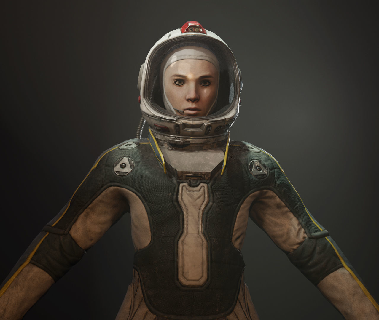 Astronauts - Game Ready man in space suit Low-poly 3D model_7