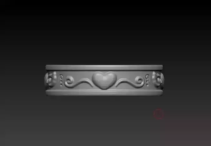 Heart ring 3D print model