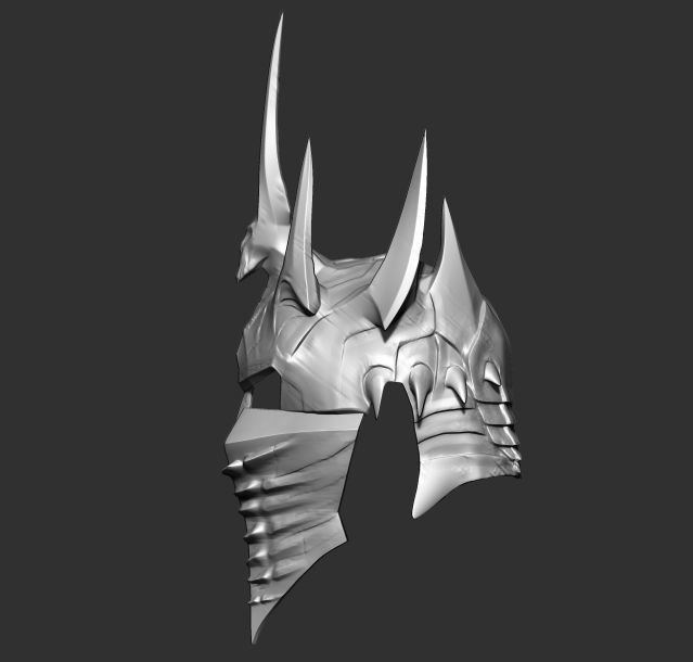 Lich king helmet 3d print 3D print model_3