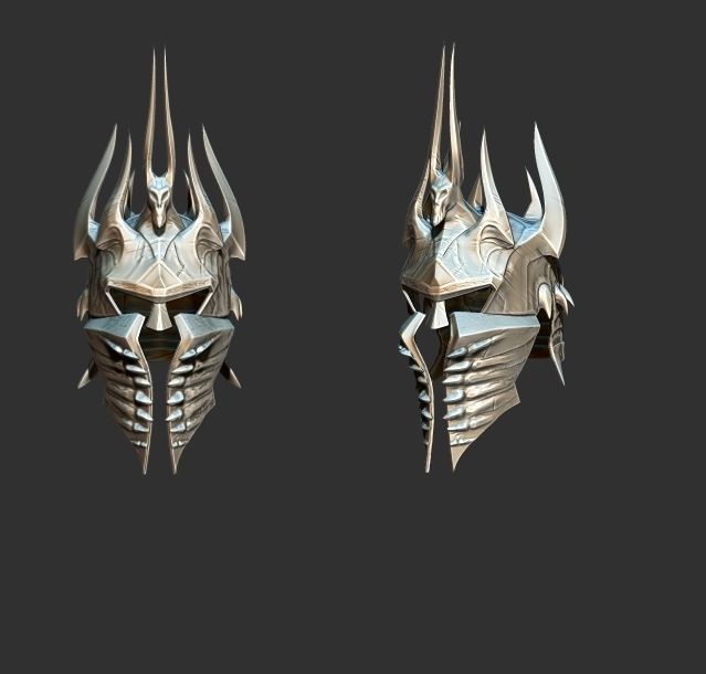 Lich king helmet 3d print 3D print model_2