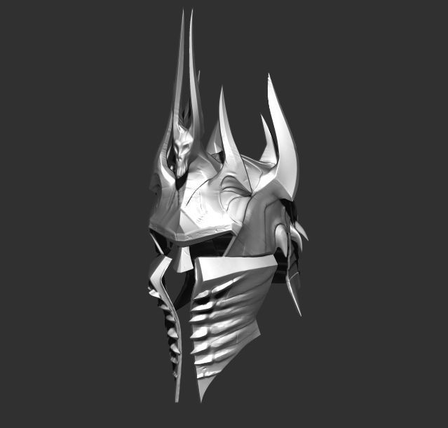 Lich king helmet 3d print 3D print model_1