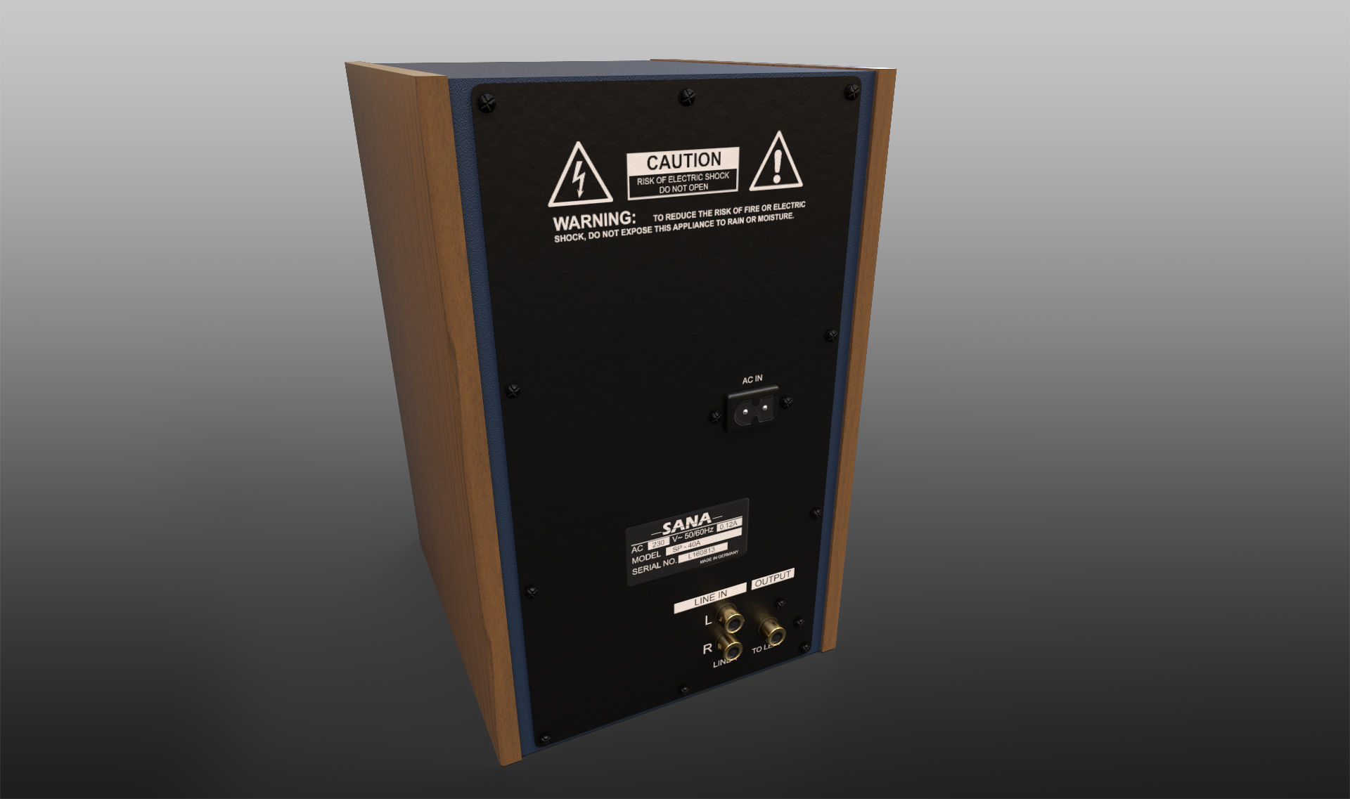 Professional stereo speakers - Game Ready Low-poly 3D model_4