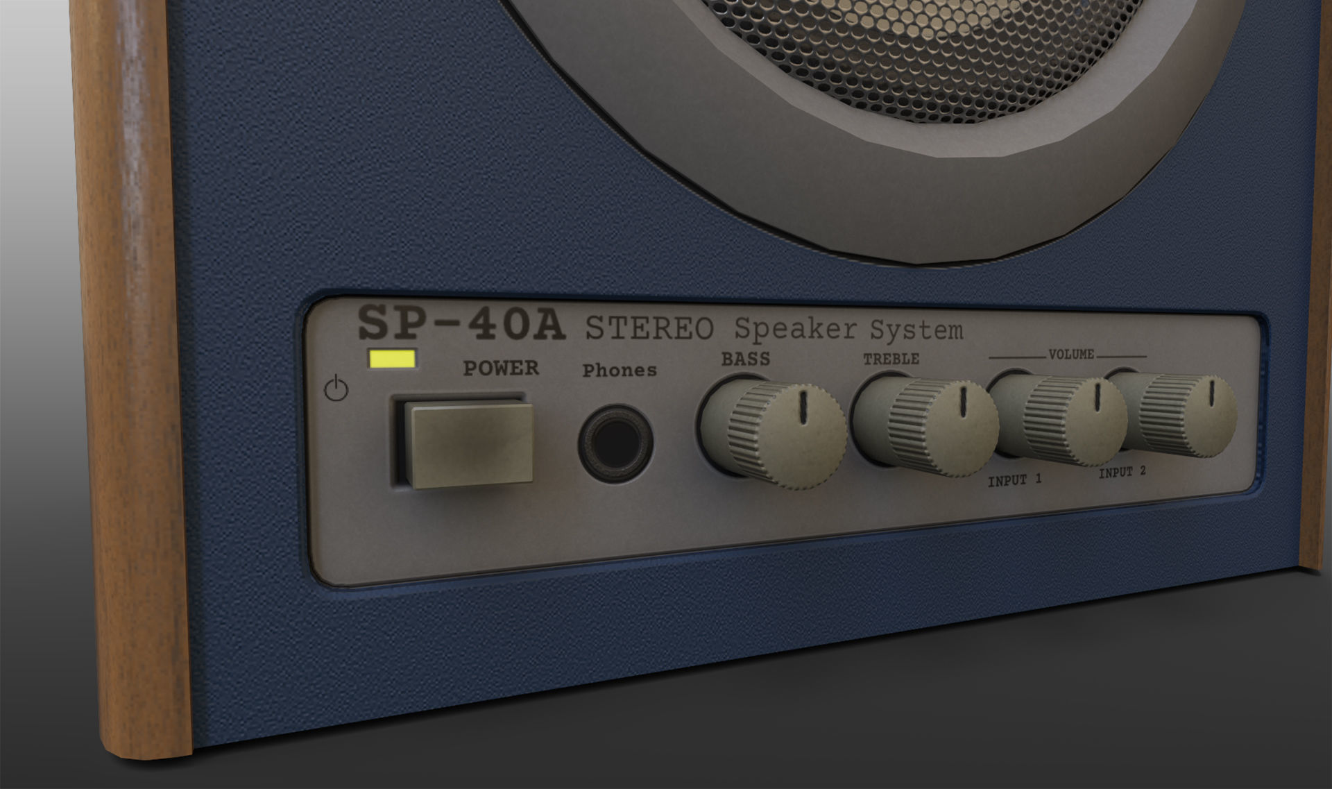 Professional stereo speakers - Game Ready Low-poly 3D model_5