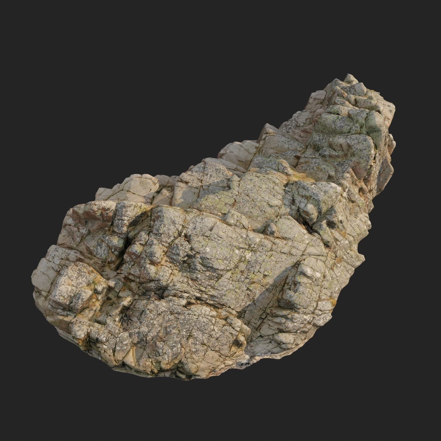 3d scanned rock cliff N2 3D model_7