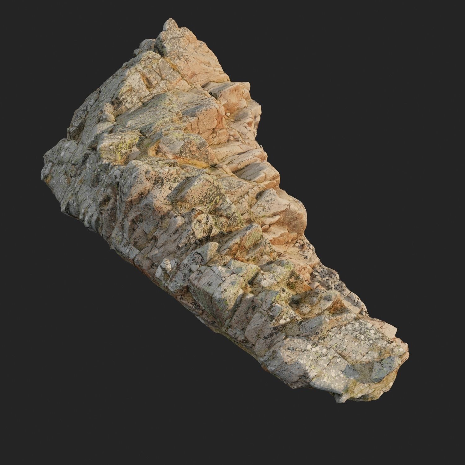 3d scanned rock cliff N2 3D model_8