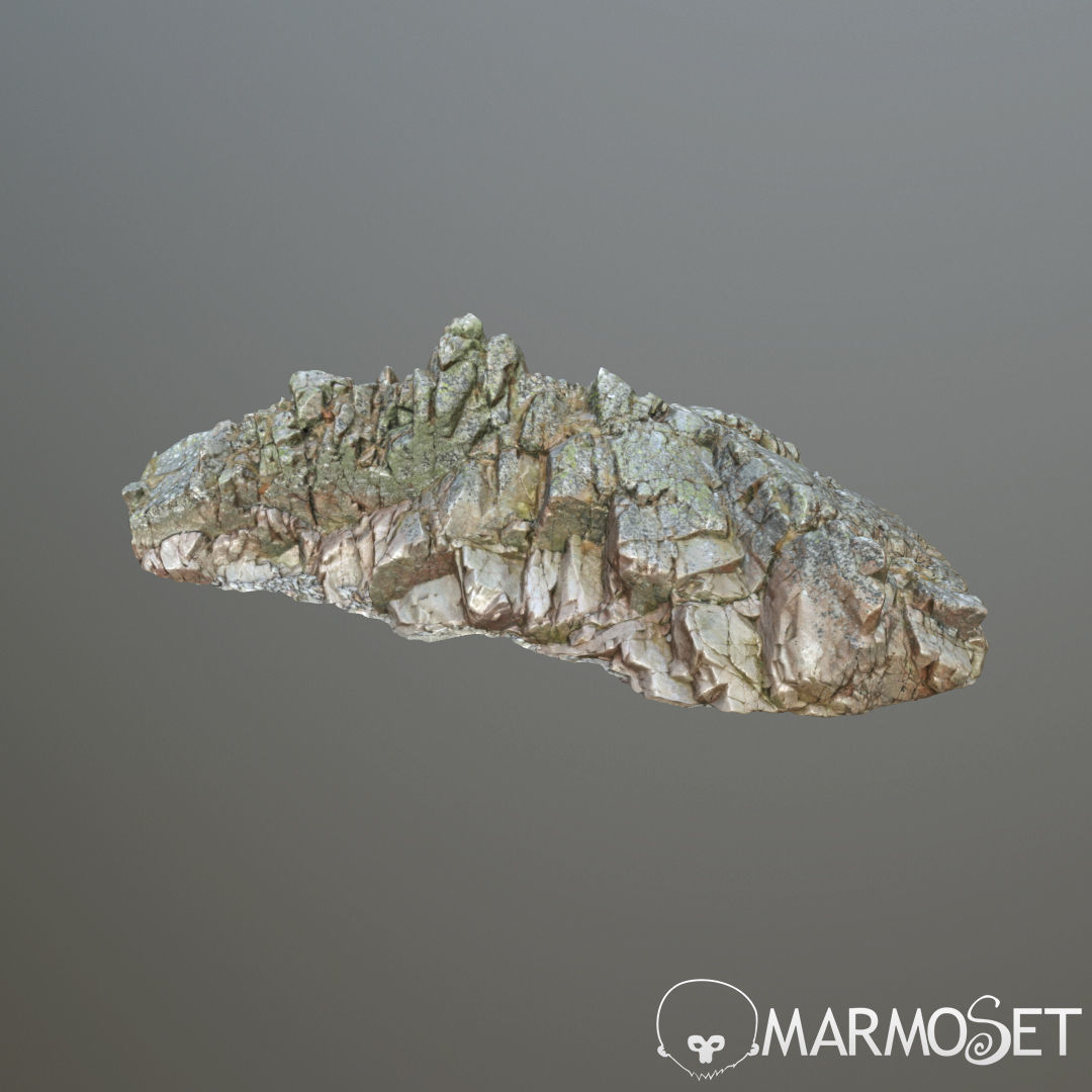 3d scanned rock cliff N2 3D model_4
