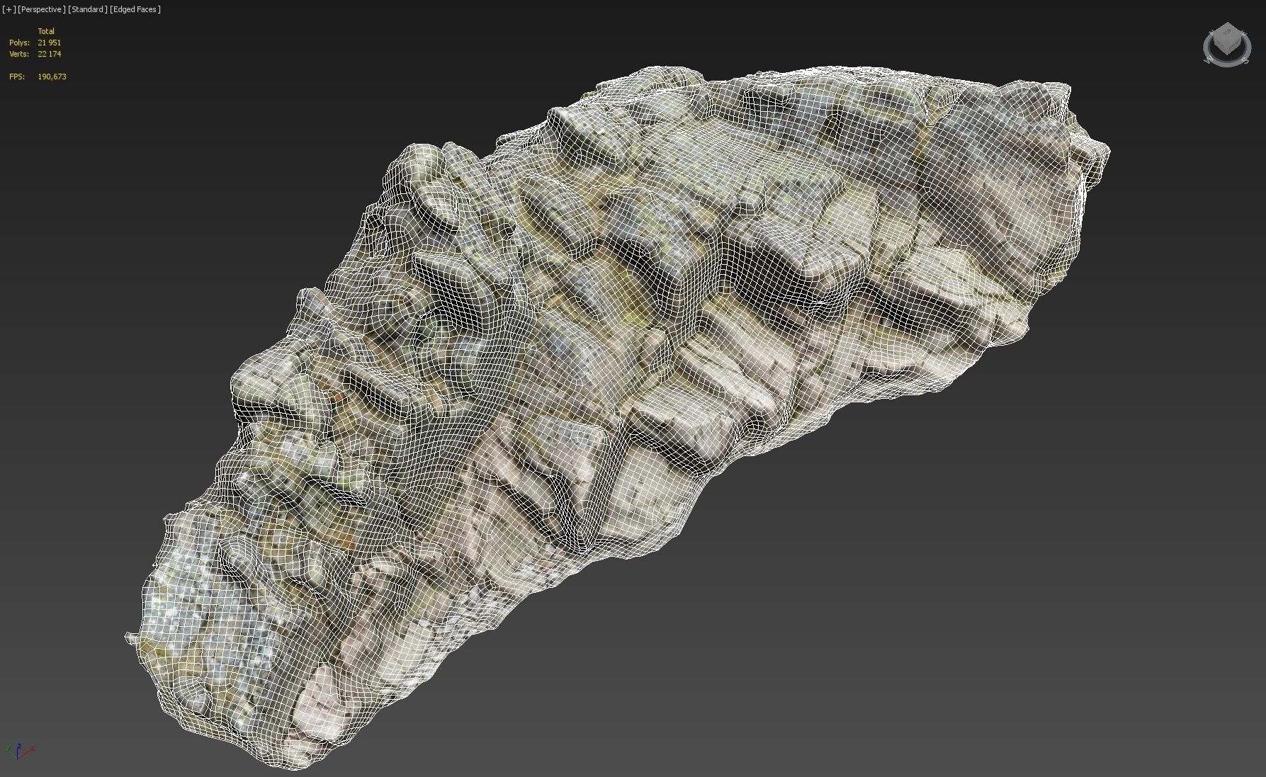 3d scanned rock cliff N2 3D model_10
