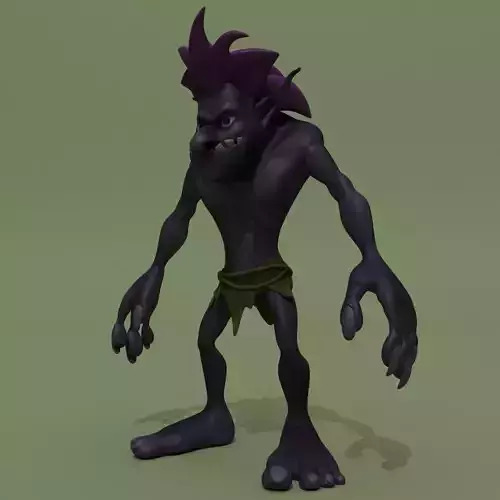 Cartoon Troll Purple