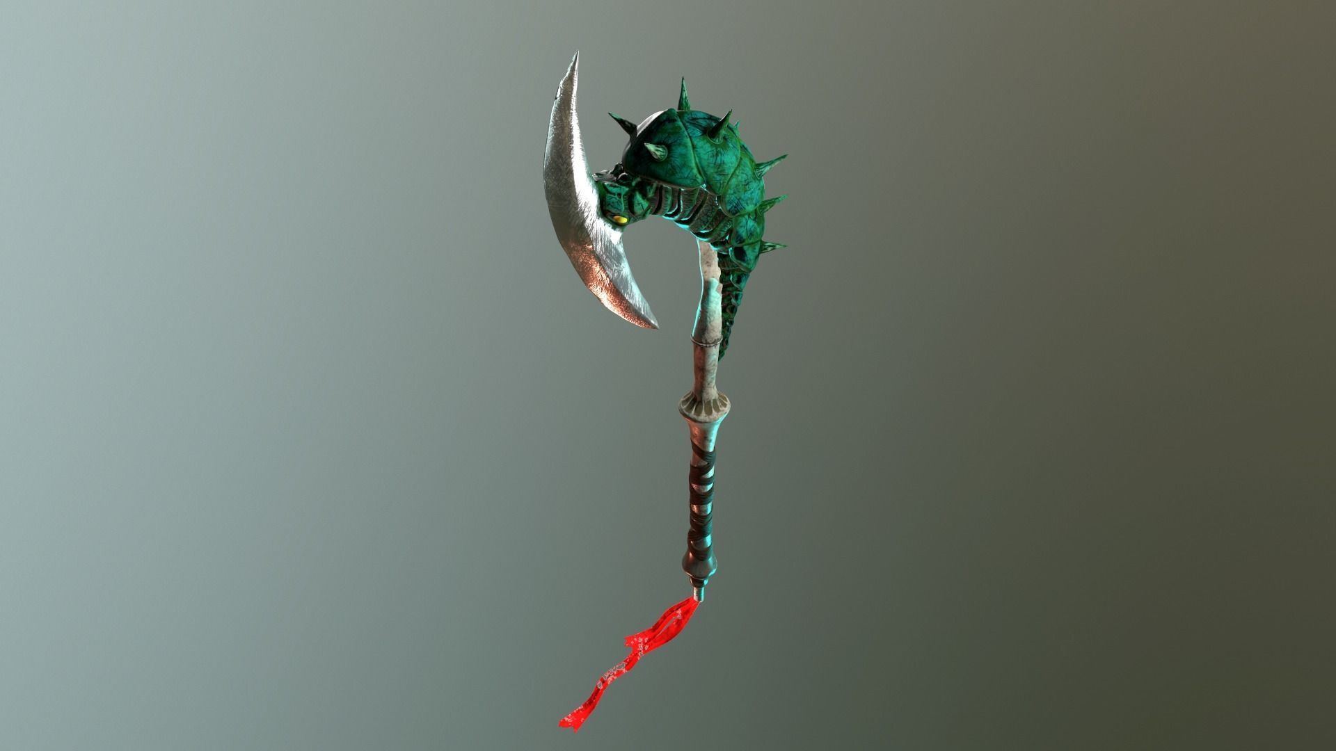 Chitinous Staff 3D model_5