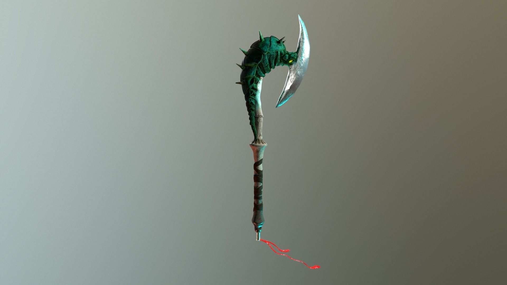 Chitinous Staff 3D model_7