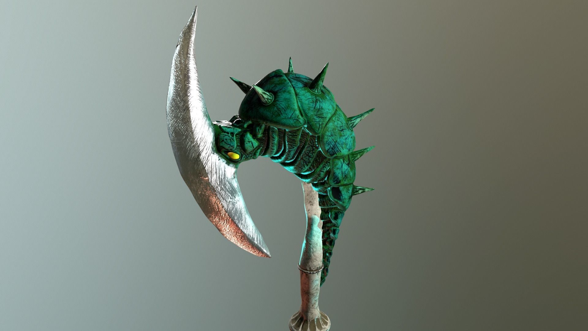 Chitinous Staff 3D model_10