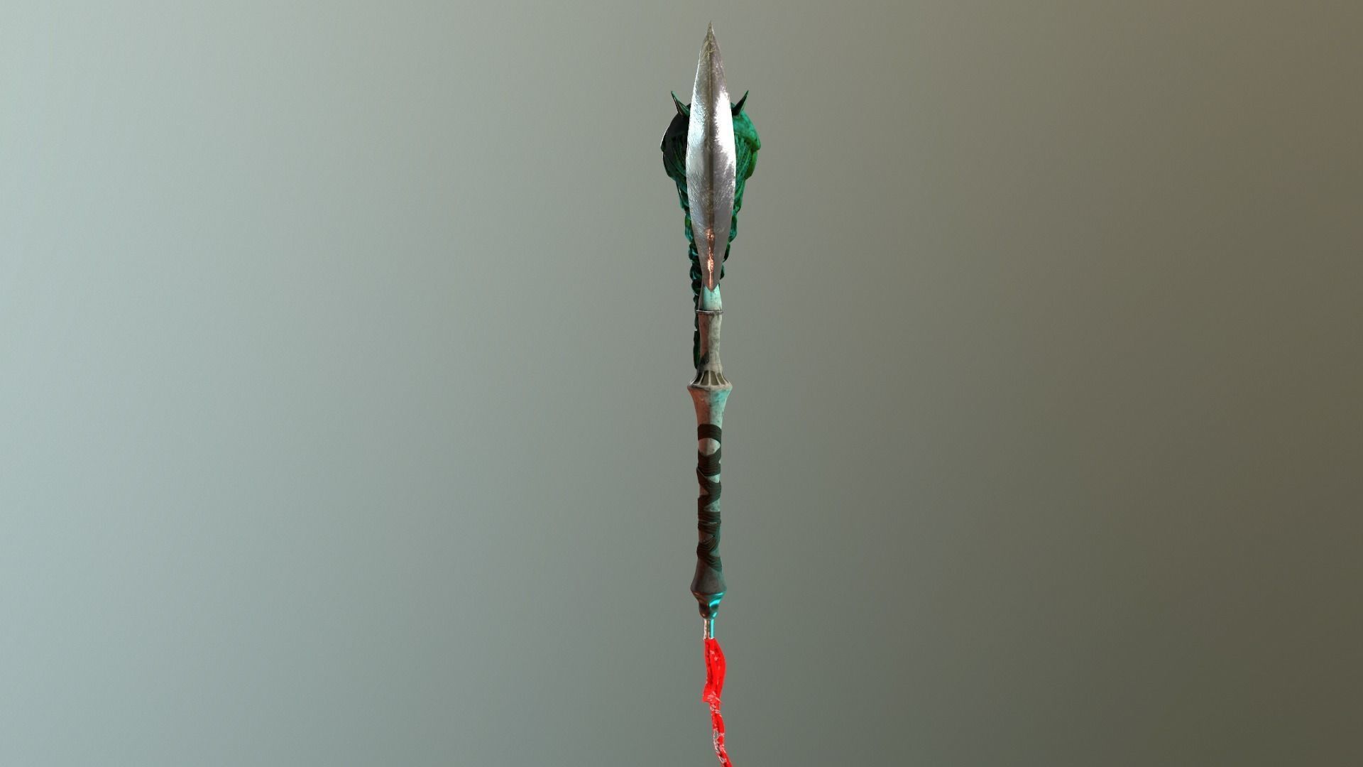 Chitinous Staff 3D model_3