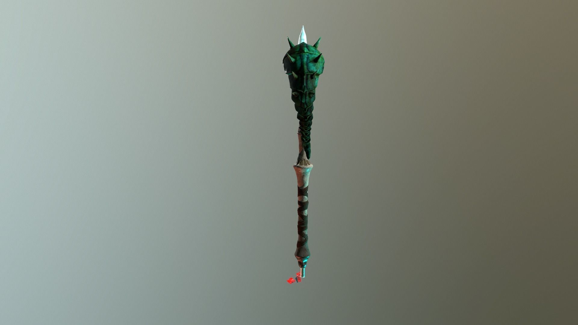 Chitinous Staff 3D model_8