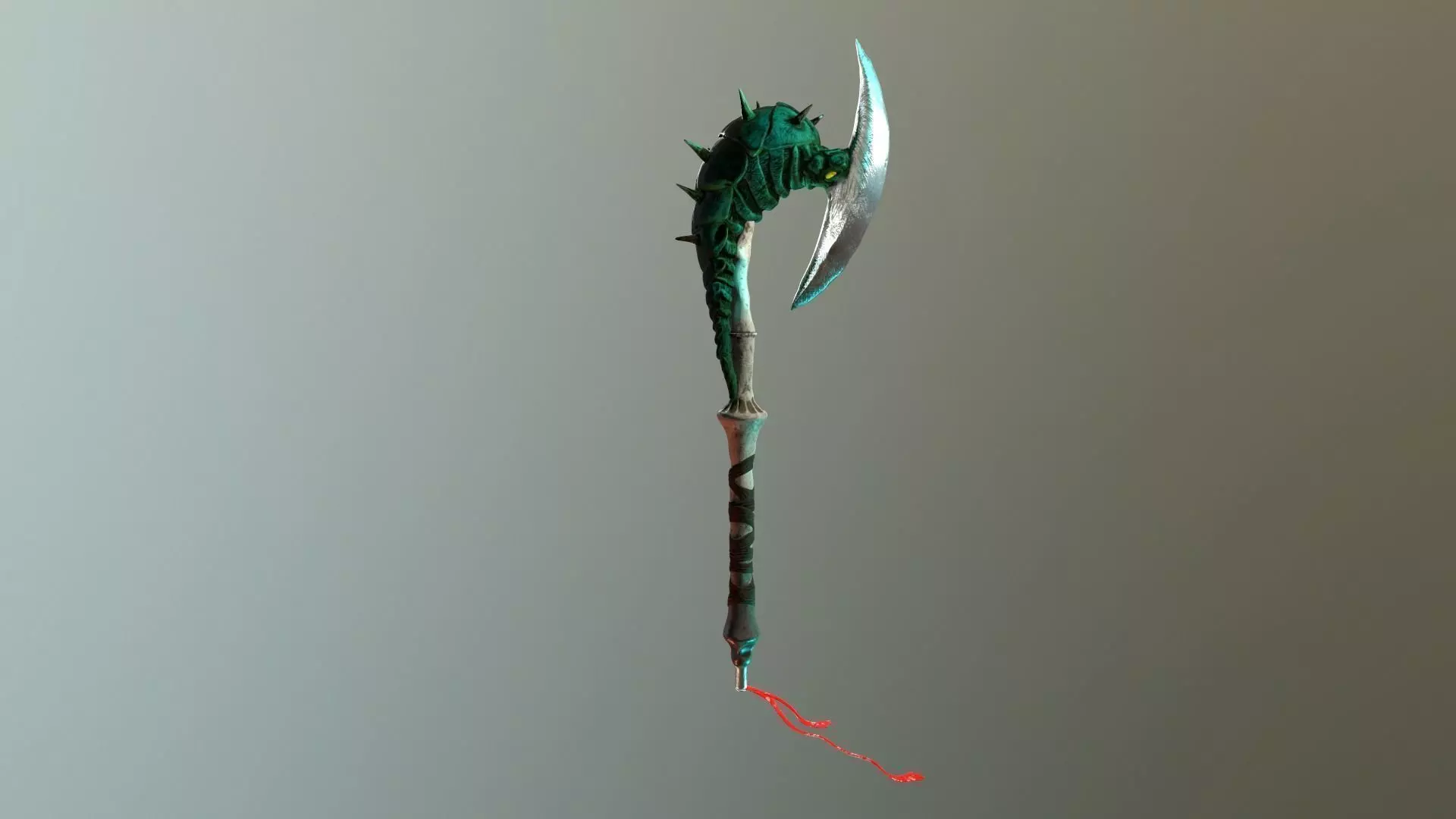 Chitinous Staff 3D model_0