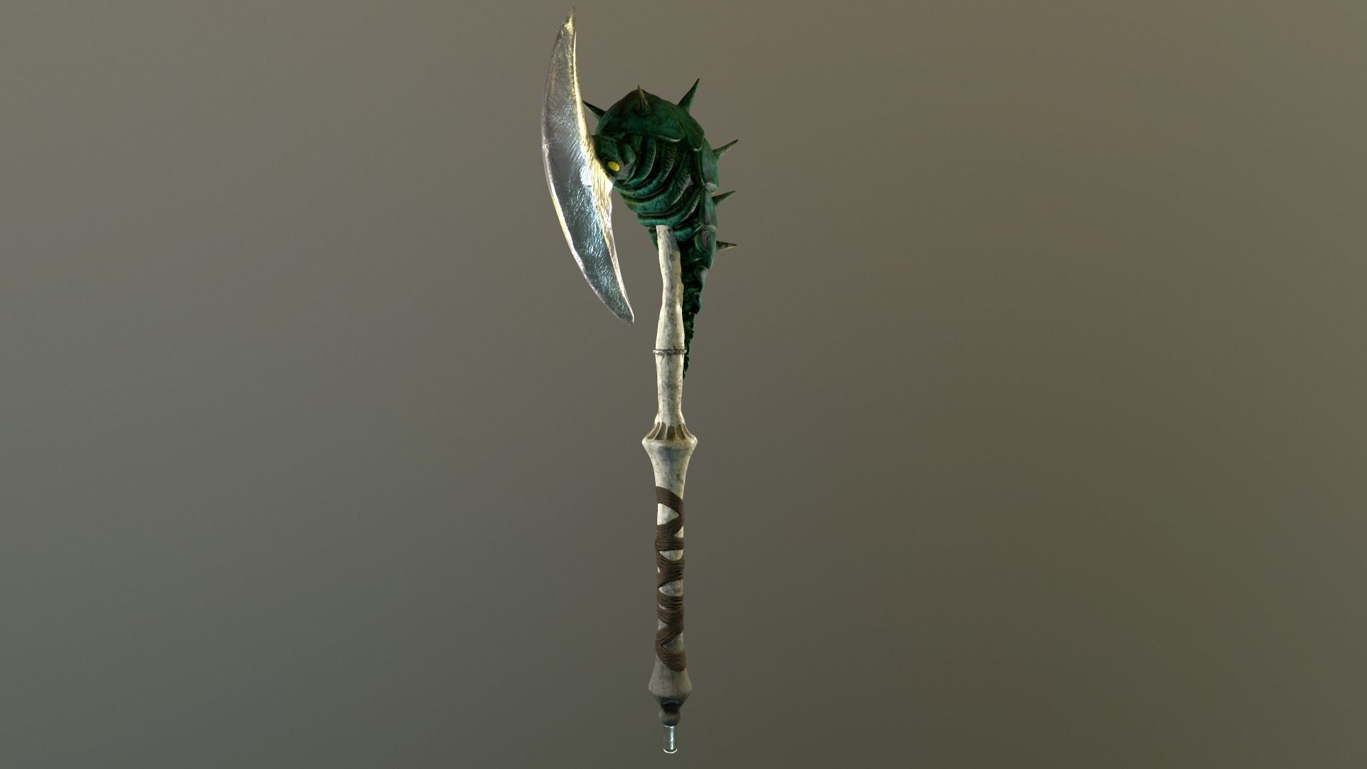 Chitinous Staff 3D model_2
