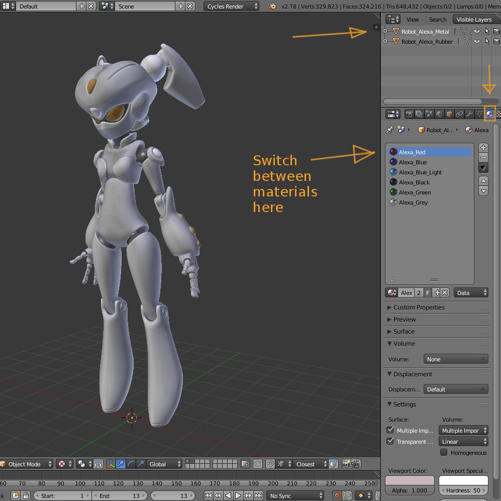 Robot Alexa 3D model_23