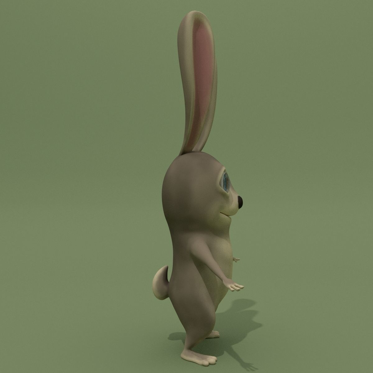 Cartoon Rabbit 3D model_2