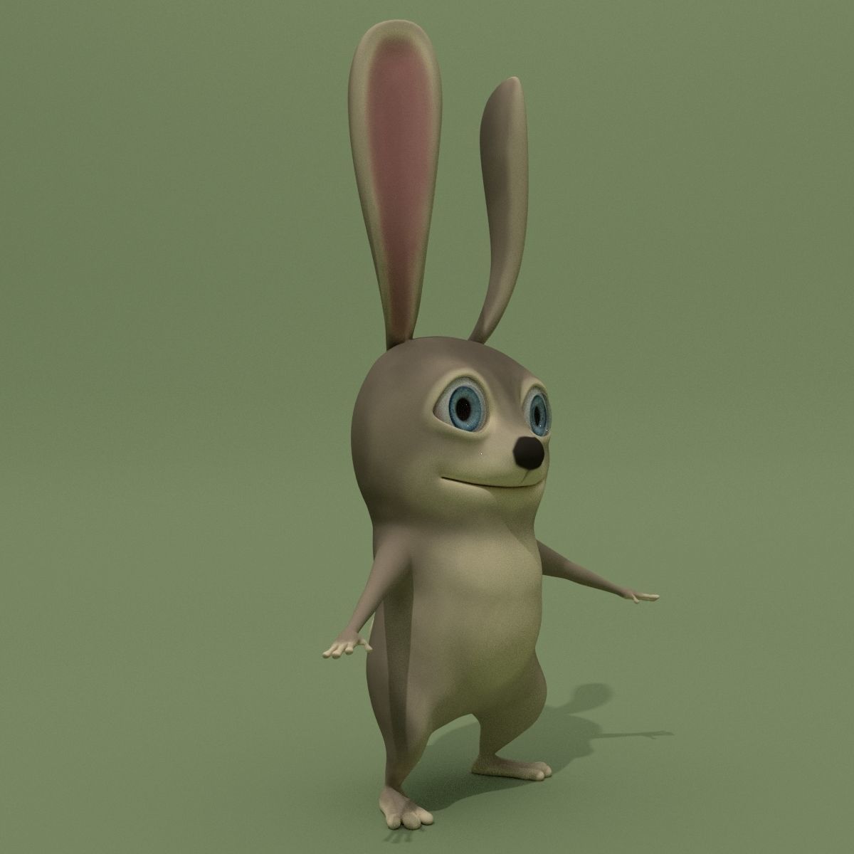 Cartoon Rabbit 3D model_1