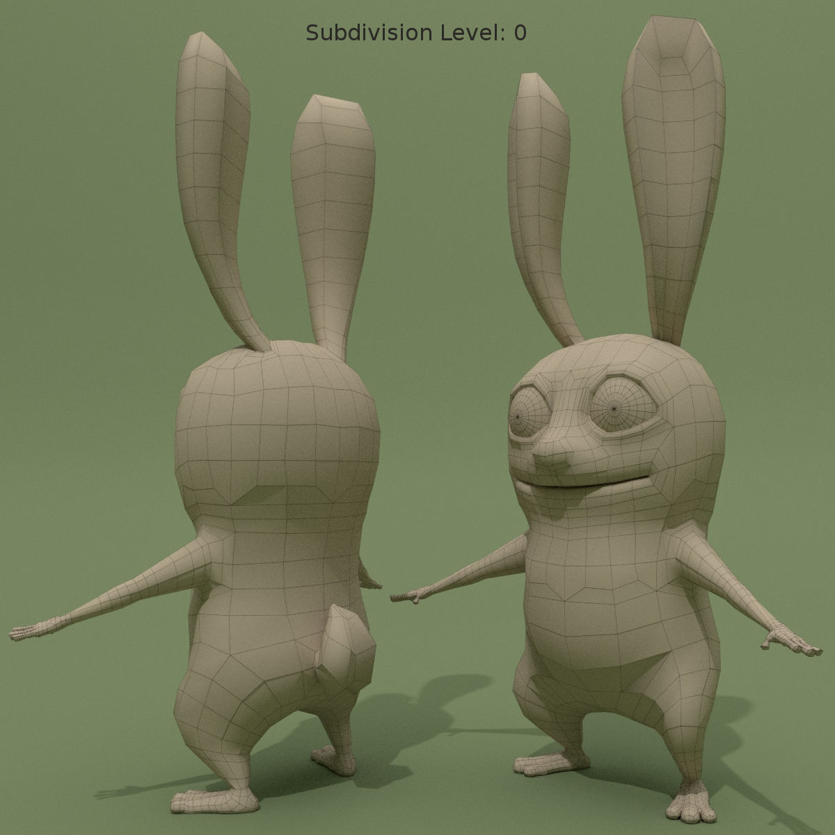 Cartoon Rabbit 3D model_8