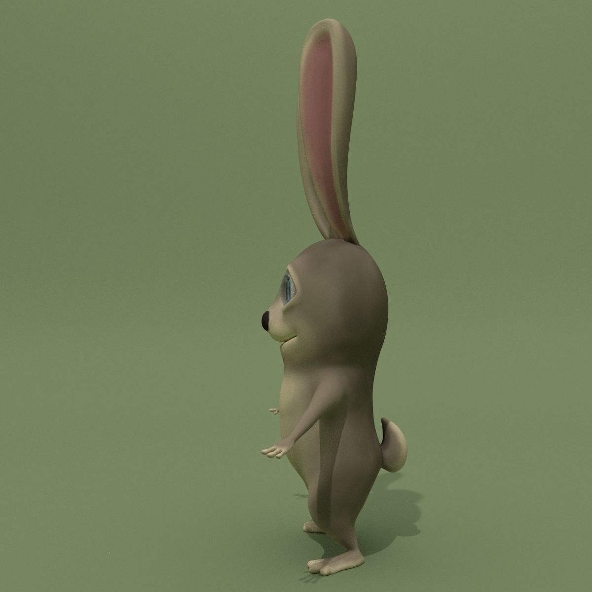 Cartoon Rabbit 3D model_6