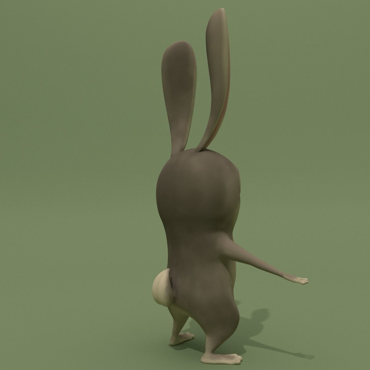 Cartoon Rabbit 3D model_3
