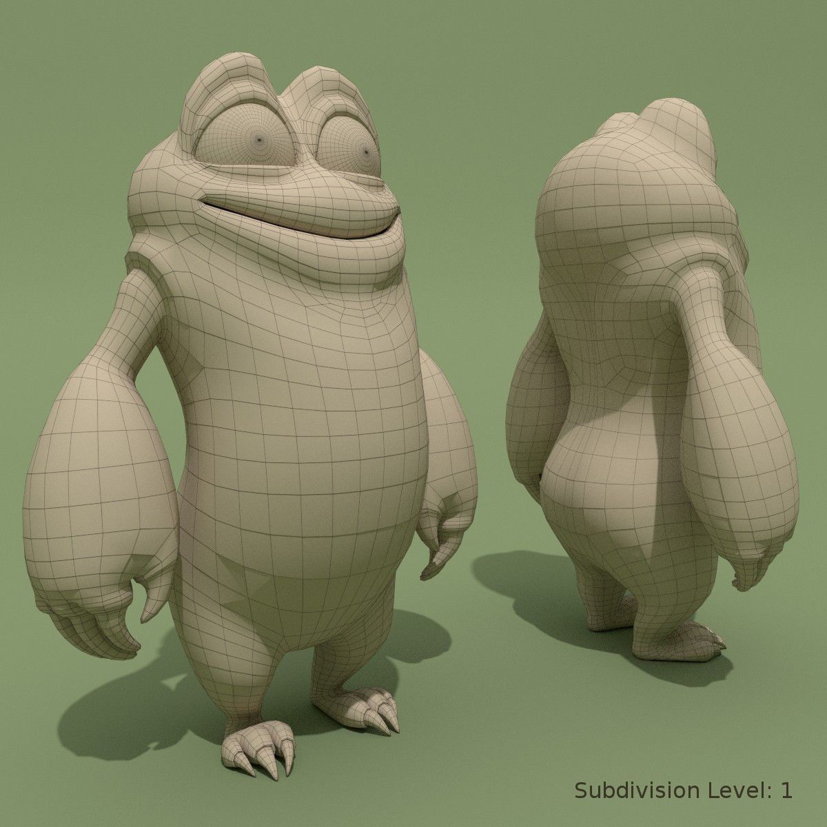 Cartoon Monster 3D model_9