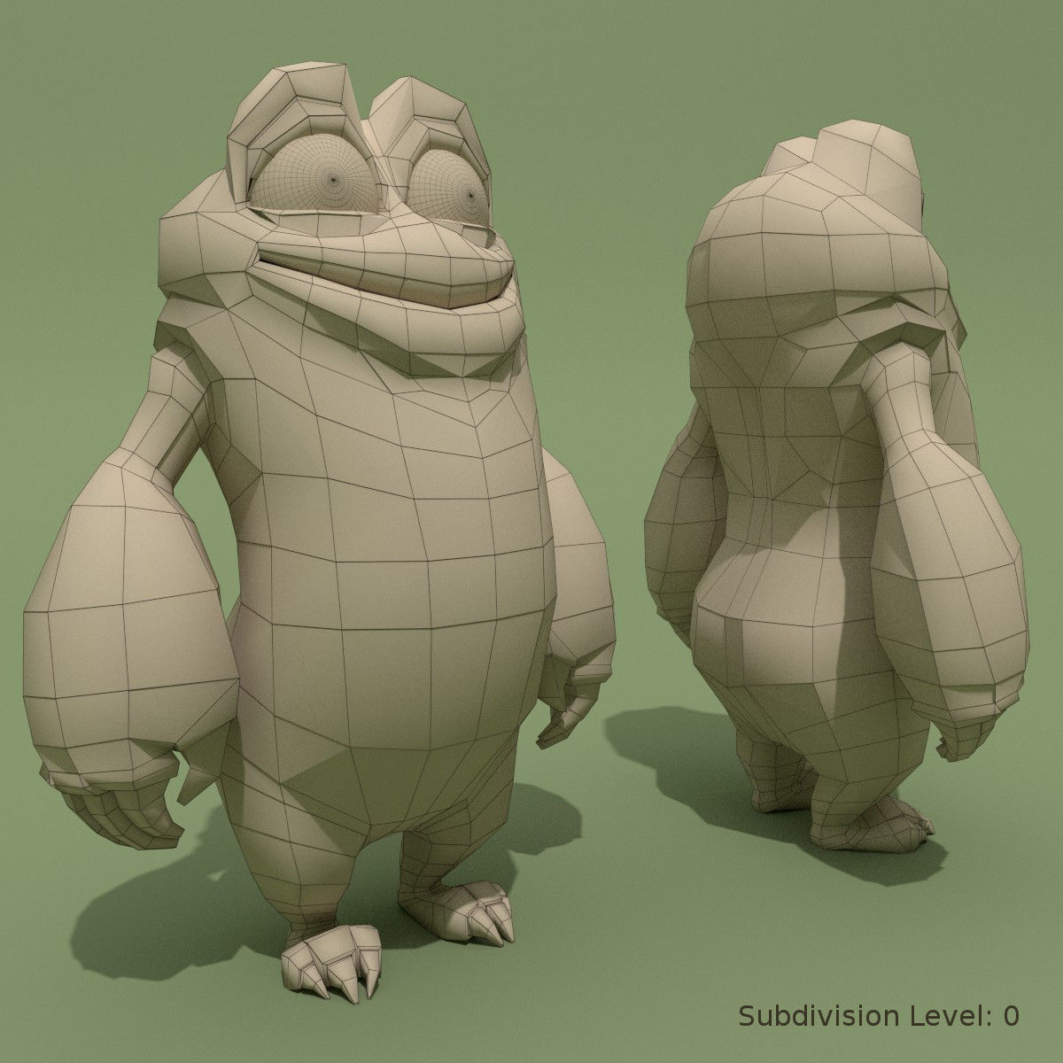 Cartoon Monster 3D model_8