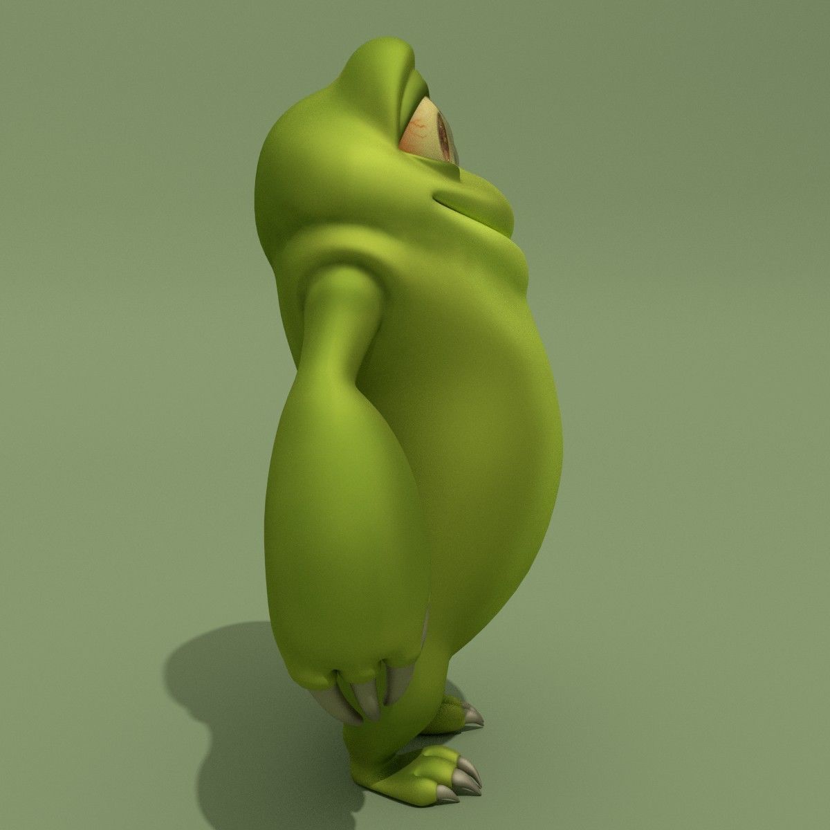 Cartoon Monster 3D model_1