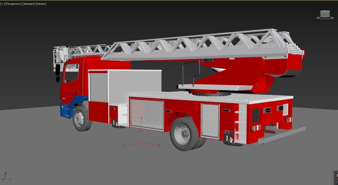 fire engine Mercedes Atego 3D model_2