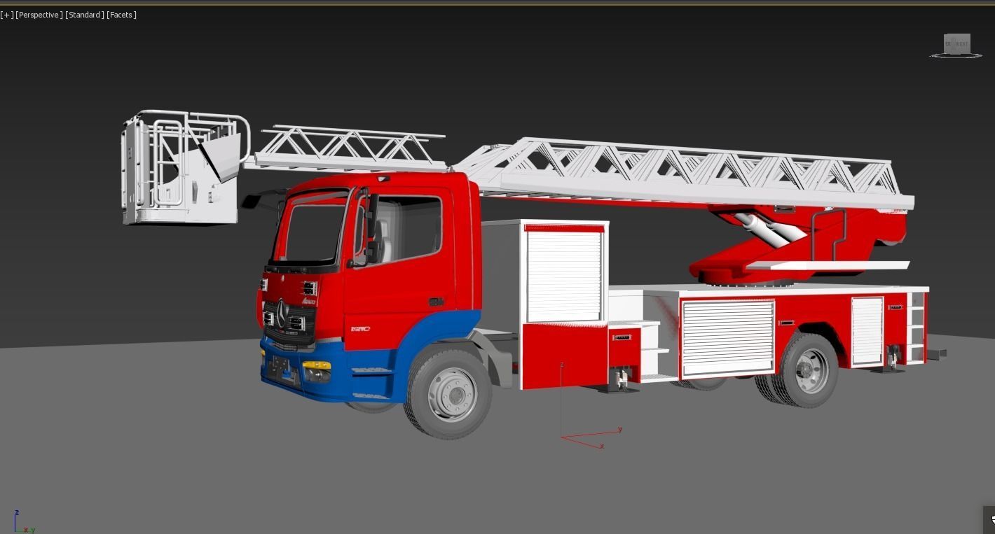 fire engine Mercedes Atego 3D model_4