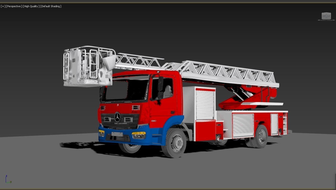 fire engine Mercedes Atego 3D model_9
