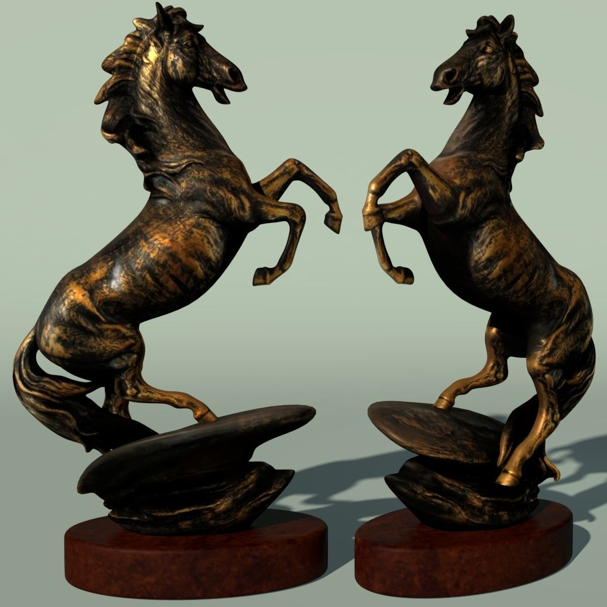 Horse Statuette 2A 3D model_1
