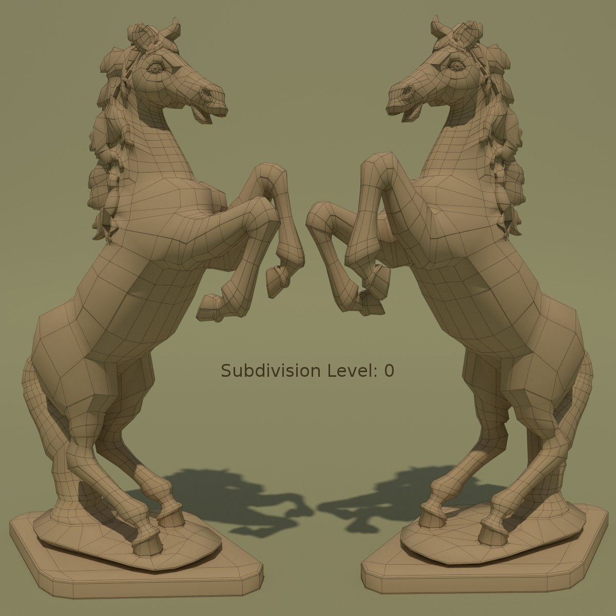 Horse Statuette 2L 3D model_4