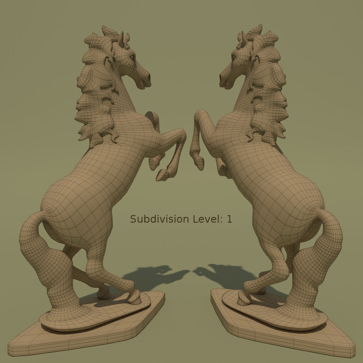 Horse Statuette 2L 3D model_7