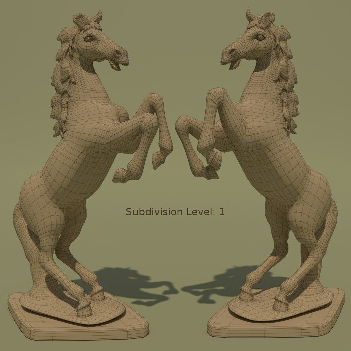 Horse Statuette 2L 3D model_5