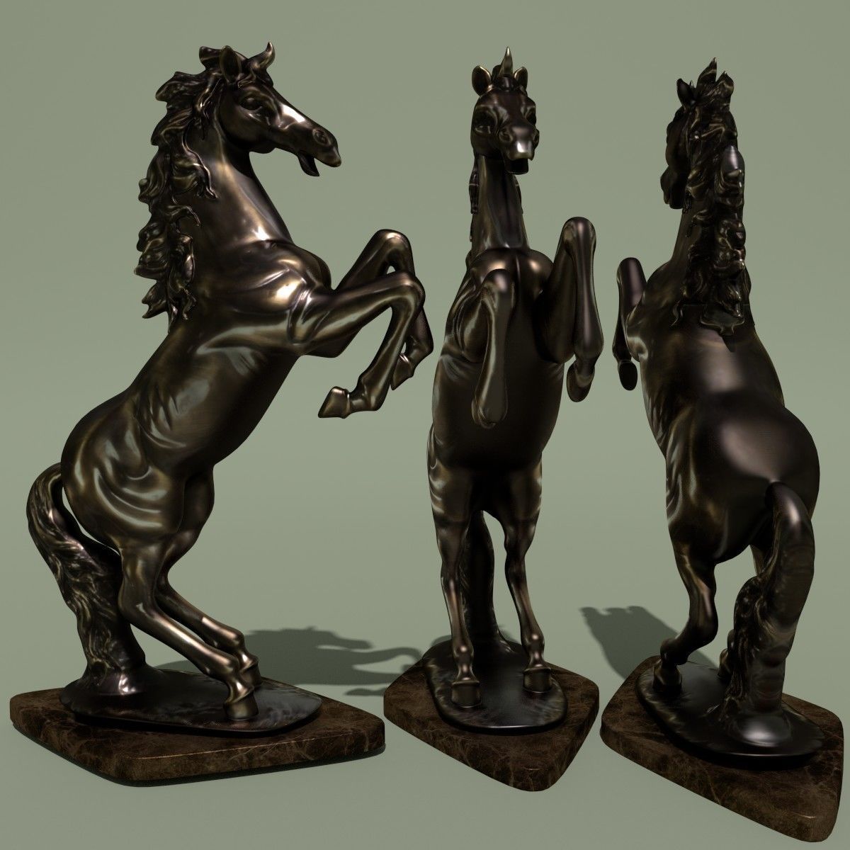 Horse Statuette 2L 3D model_3