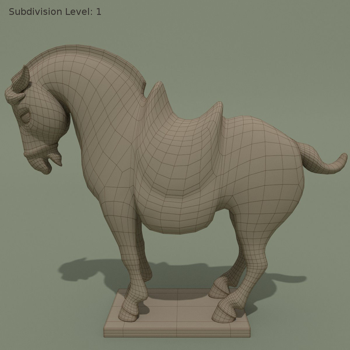 Horse Statuette I 3D model_6